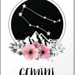 AAHARYA Gemini Zodiac Star Sign Posters Wall Art Canvas Painting Wall Art Poster for Bedroom Living Room Decor 8x10inch(20x26cm) Unframe-style-4 - Gemini Canvas for men