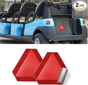 2Pack Slow Moving Vehicle Sign, Reflective Triangle, 7" x 8" Diamond Grade Reflective Slow Moving Triangle Sticker, Car Accessories PVC Vinyl Decal Safety Triangles Signs for Golf Cart Tractor - Scorpio Sticker for men