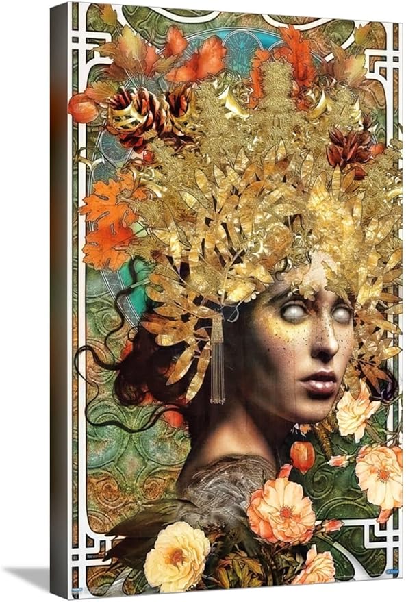 Trends International Jena DellaGrottaglia: Cosmic Zodiac - Virgo Wall Poster, 14.72" x 22.37", Stretched Canvas - Virgo Poster for men