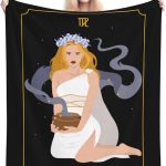 Beautiful Virgo Zodiac Sign Throw Blanket for Couch Bed Sofa Soft and Comfortable Blankets 50"x40" Anti-Pilling Flannel Blanket - Virgo Blanket for men