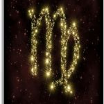 Bathroom Wall Art Decor Bathroom Pictures for Wall Artwork Virgo Zodiak sign astronomy astrology which symbol corresponding Framed Canvas Wall Art for Bedroom Dining Room Farmhouse 16"x20" - Virgo Poster for men