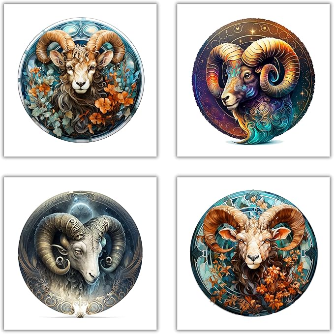 XERE 20 Pcs Aries Zodiac Sign Stickers, 2.5" Vinyl Decal Sticker for Laptop, Phone, Water Bottle, Car, Journaling Notebooks, Sketchbook, Bookmark Making, Junk Journal, Scrapbook Art Supplies - Aries for men