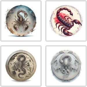 XERE 20 Pcs Scorpio Zodiac Sign Stickers, 2.5" Vinyl Decal Sticker for Laptop, Phone, Water Bottle, Car, Journaling Notebooks, Sketchbook, Bookmark Making, Junk Journal, Scrapbook Art Supplies - Scorpio Sticker for men