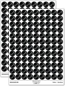 Scorpio Zodiac Star Constellations 200+ Round Stickers - Gloss Finish - 0.50" Size - Black - Scorpio Sticker for men