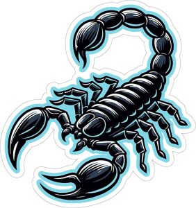 Scorpion Sticker 4 Inch Arachnid Desert Predator Venomous - Waterproof Animal Vinyl Decal for Laptop Water Bottle Car Tumbler - Durable Aesthetic Long-Lasting Stickers for Adults ID44990 - Scorpio Sticker for men