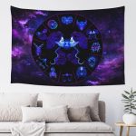 POPOCRACY Gemini-Zodiac-Sign Wall Tapestry Hanging Decoration Beach Blanket For Living Room For College Dorm Bedroom Indoor Tapestries 60x40 In Wall Deco, Black-16 - Gemini Blanket for men
