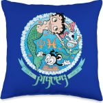Betty Boop Pisces Astrological Sign Throw Pillow - Pisces Pillow for men