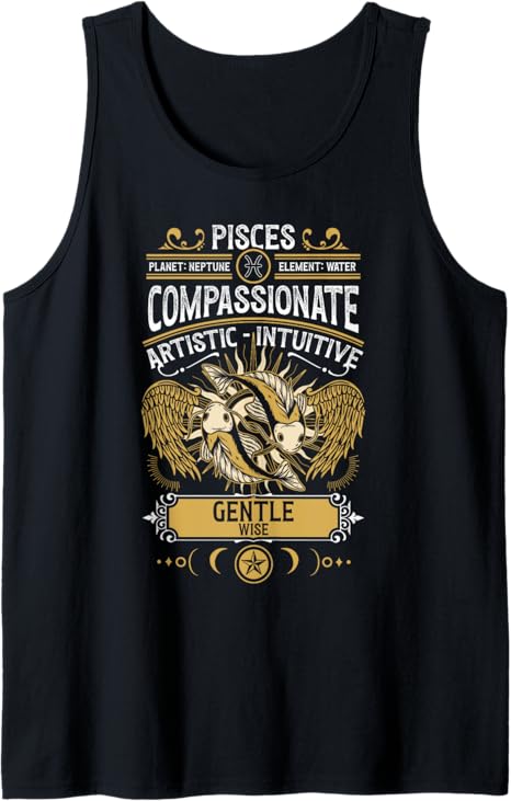 Zodiac Constellation Designs Starry Sky Idea - Pisces T-Shirt for men