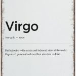 Virgo Definition,Digital Print,Zodiac Poster Gift,Astrology Wall Decor,Gift For Virgo,Retro And Interesting Metal Logo Retro Poster Wall Art Kitchen Garden Farm Home Decoration, 8X12 Inch - Virgo Poster for men