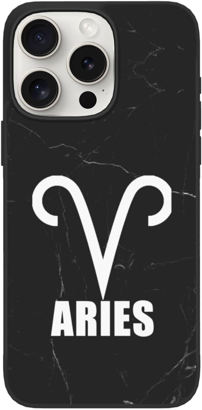 Aries Sign Phone Case Compatible with iPhone 15 Pro 6.1 in and 15 Pro Max 6.7 in - Aries Phone Case for men