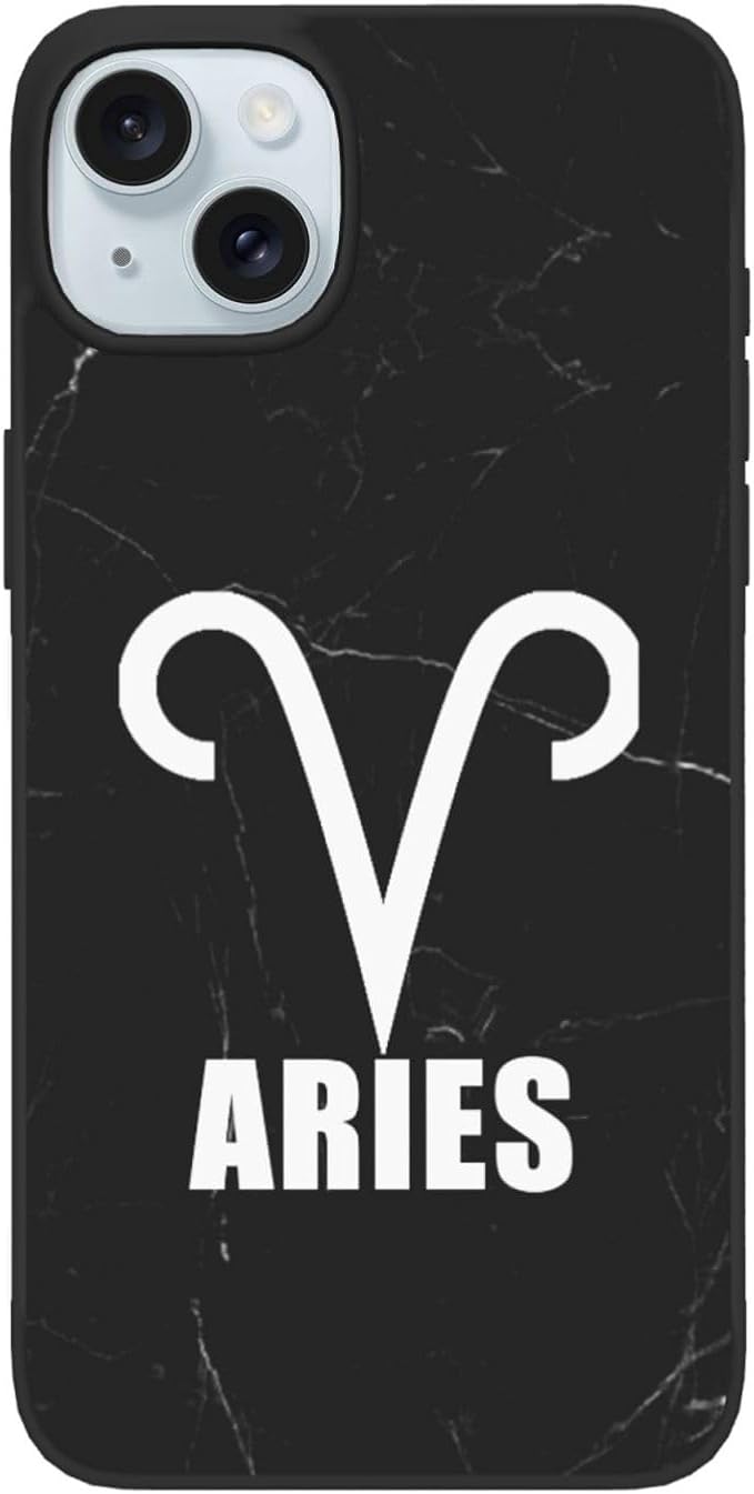 Aries Sign Phone Case Compatible with iPhone 15 6.1 in and 15 Plus 6.7 in - Aries Phone Case for men