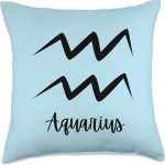 Zodiac Constellations and Astrology Clothing Aquarius Zodiac Sign Constellation Throw Pillow, 18x18, Multicolor - Aquarius Pillow for men
