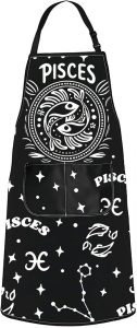 JNIAP Zodiac Sign Apron 12 Constellation Gifts Zodiac Symbol Sign Apron Astrology Lover Gifts Astrology Sign Apron - Pisces for men