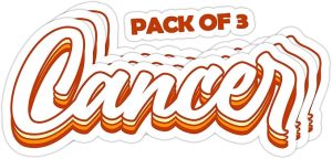 SmittyGFX Cancer Zodiac Sign Sticker, 3PCS Laptop Water Bottle Tumbler Car Truck Bumper Helmet Tablet Phone Gift Wall Window Sticker (5 Inches (XLarge)) - Cancer Car Accessories for men