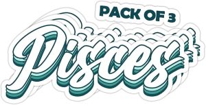 SmittyGFX Pisces Zodiac Sign Astrology Sticker, 3PCS Laptop Water Bottle Tumbler Car Truck Bumper Helmet Tablet Phone Gift Wall Window Sticker (3 Inches (Medium)) - Pisces Car Accessories for men