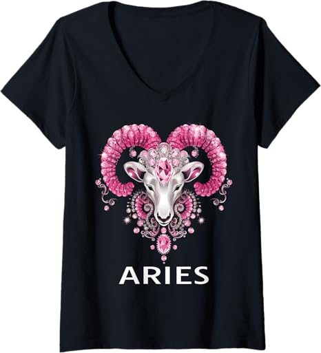 Aries Zodiac Birthday Season for Aries Sign people V-Neck T-Shirt - Aries T-Shirt for men