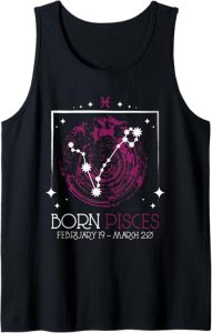 Pisces zodiac sign with zodiac sign and horoscope - Pisces T-Shirt for men