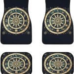 Foruidea Horoscope Scorpion Mandala Pattern 2 Front & Rear Car Floor Mats for Cars Auto Floor Mats 4-Pcs Full Set Car Carpet Floor Mats Universal fit for suvs,Trucks,sedans,Vans - Virgo Car Floor Mat for men