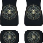 Foruidea Horoscope Scorpion Mandala Pattern 1 Front & Rear Car Floor Mats for Cars Auto Floor Mats 4-Pcs Full Set Car Carpet Floor Mats Universal fit for suvs,Trucks,sedans,Vans - Virgo Car Floor Mat for men