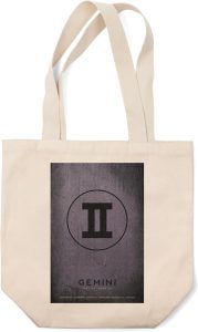 Lantern Press Gemini, Astrological Sign, Zodiac (100% Cotton Canvas Reusable Tote Bag) - Gemini Canvas for men