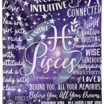 Zodiac Constellation Gifts for Women, Zodiac Sign Birthday Gift with Message Flannel Blanket Throws (50"x 65") - Pisces - Pisces Pillow for men