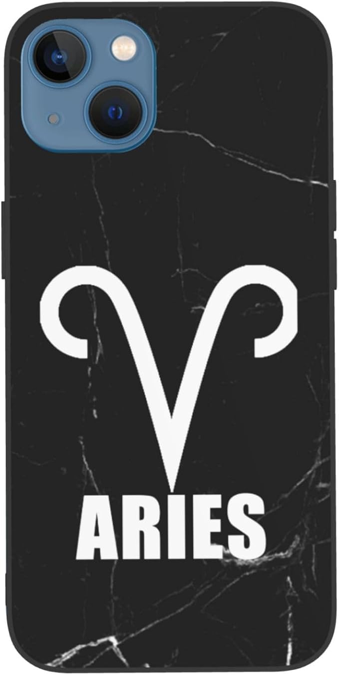Aries Sign Phone Case Compatible with iPhone 13 6.1 in and 13 Mini 5.4 in White - Aries Phone Case for men