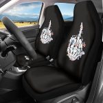 Floral Butterfly Skeleton Middle Finger Print Car Seat Covers for Front Seats Only, 2 Packs Car Accessories, Automotive Protector Universal Fit Truck SUV Van Sedan for Women Men - Scorpio Car Seat Cover for men