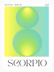 Trademark Fine Art Canvas Wall Art - Valeria Castillo 'Scorpio' Wall Art for Living Room, Bedroom, or Office Décor - Scorpio Canvas for men