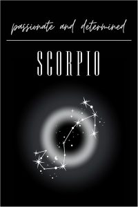 Trademark Fine Art Canvas Wall Art - Amelie 'Scorpio Zodiac Print Art' Wall Art for Living Room, Bedroom, or Office Décor - Scorpio Canvas for men