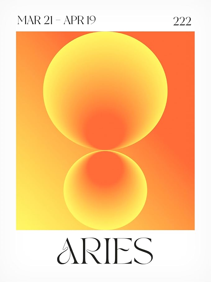 Trademark Fine Art Canvas Wall Art - Valeria Castillo 'Aries' Wall Art for Living Room, Bedroom, or Office Décor - Aries Canvas for men