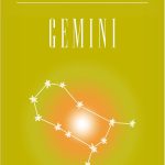 Trademark Fine Art Canvas Wall Art - Amelie 'Gemini Zodiac Print Art' Wall Art for Living Room, Bedroom, or Office Décor - Gemini Canvas for men