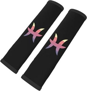 Zodiac Sign Pisces Symbol Car Seat Belt Cover Pad for Adults Kids Car Interior Decor Seat Belt Cover Pad 2 PCS Strap Shoulder Pad Seatbelt Covers Protective Sleeves - Pisces Car Accessories for men