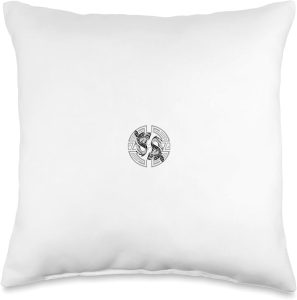 Pisces Zodiac Sign - Black and Grey Throw Pillow - Pisces Pillow for men