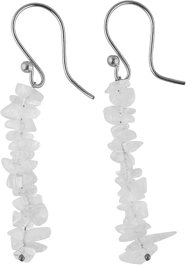 Natural Clear Quartz Chips Crystal Earring, Meditation Earring, Yoga Jewelry, Gemstone Beads, Birthday, Gift for Her, Jewelry Weight Approx 8 to 12 Carat Stone Size 3 To 5 mm Approx - Aries Earrings for men