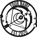 Personalized Name Signs Of The Zodiac Metal Wall Decor,Star signs,Custom Shed Metal Decor,Black Metal Wall Art Decor,Custom Your Name Signs,Home Metal Signs Plaques (SAGITTARIUS) - Sagittarius Home Decor for men