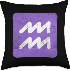 Aquarius Zodiac Signs Horoscope Birth Signs Astrologers Throw Pillow - Aquarius Pillow for men