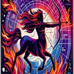 Sagittarius Fire Archer constellations Metal Wall decor Art Astrological Sign Decor Tin Plaque,Celestial Home Decor for Living Room,Bedroom,retro Zodiac Poster,Gift for Astrology Enthusiasts 5.5x8inch - Sagittarius Home Decor for men