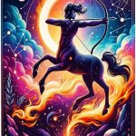 Sagittarius Archer Zodiac Sign Vintage Tin Wall Art Star Sign Astrology Home Decor,Metal Tinplate Poster Plaque for Indoor Outdoor,Mystical Celestial Decor for Living Room,Bar,cafe,Man Cave 12x8inch - Sagittarius Home Decor for men