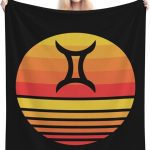 Zodiac Sign Gemini Symbol Throw Blanket for Couch Bed Sofa Blankets Super Soft Warm Cozy 40"x30" Flannel Throw Blanket - Gemini Blanket for men