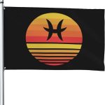 Durable Zodiac Sign Pisces Symbol Flags for Outside 4x6 Ft Banner Heavy Duty Flag Home Yard Decor Flags Waterproof Last Long 4by6 Flag - Pisces Home Decor for men