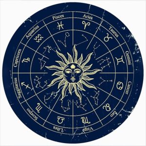 Zodiac Wheel Rustic Round Metal Tin Sign Constellations Chart,Astral Chart Sign,12 Astrology Zodiac Signs, Horoscope Gift,Wreath Signs for Home Kitchen Wall Decor 12x12 Inch - Pisces Home Decor for men