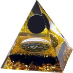 YATOJUZI 12 Zodiac Orgone Pyramid Scorpio Zodiac Healing Crystals Stones Natural Black Obsidian Crystal Decors Chakra Reiki Orgonite Gemstones Lucky Energy Home Decor Birthday Gifts for Women Men - Scorpio Accessories for men
