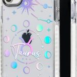 INSTACASE Case Compatible with iPhone 12 Taurus Zodiac Sign, Protector Compatible with iPhone 12 Customizable, Case Customized Horoscope White Border - Taurus Phone Case for men