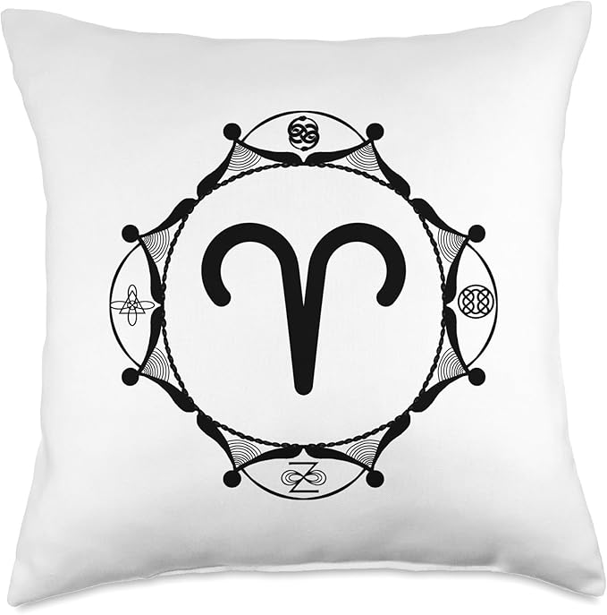 Zodiac sign Aries Horoscope Throw Pillow - Aries Pillow for men