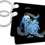 3dRose - Leo Keychain for men