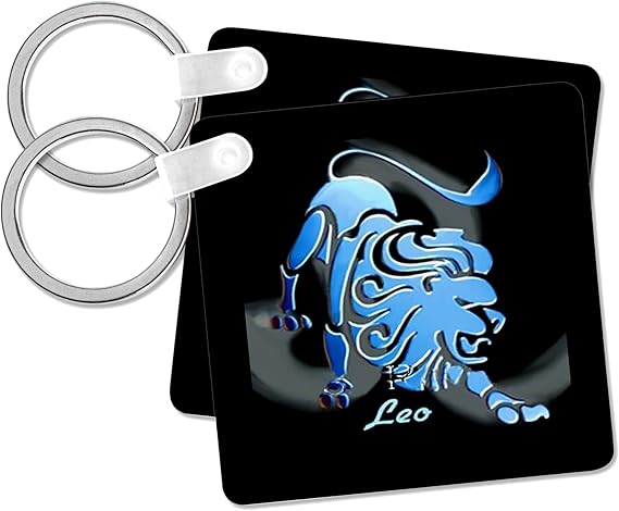 3dRose - Leo Keychain for men