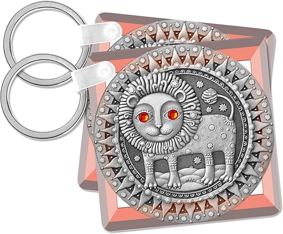 3dRose - Leo Keychain for men