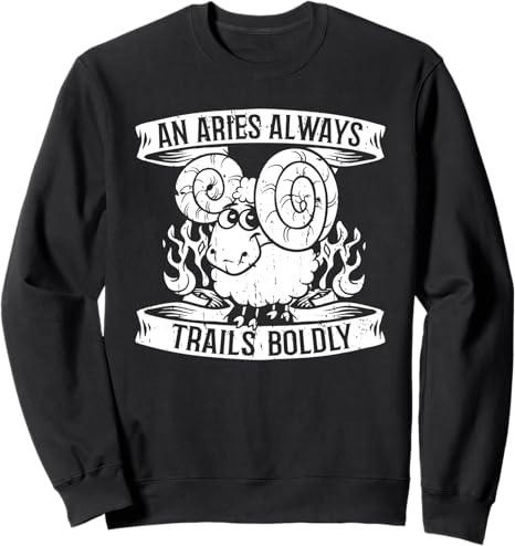Zodiac Aries - Sign Star Horoscope Starsign Sweatshirt - Aries Sweatshirt for men