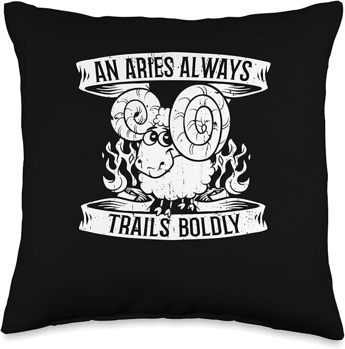 Zodiac Aries - Sign Star Horoscope Starsign Throw Pillow - Aries Pillow for men
