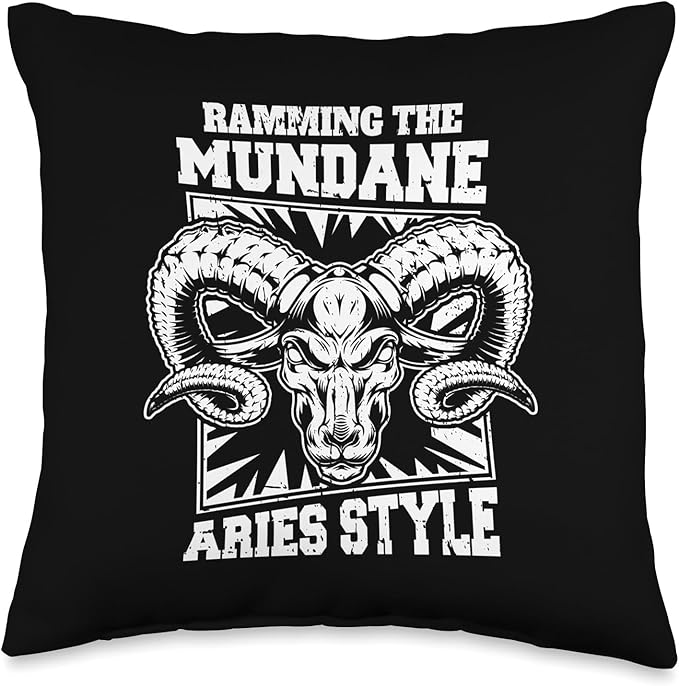 Aries Zodiac - Horoscope Star Sign Aries Throw Pillow - Aries Pillow for men